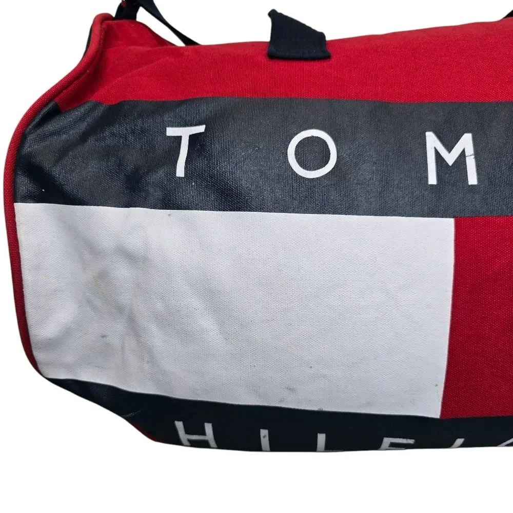 Vintage 90’s Tommy Hilfiger Big Flag Spell Out Duffel Bag Travel Gym